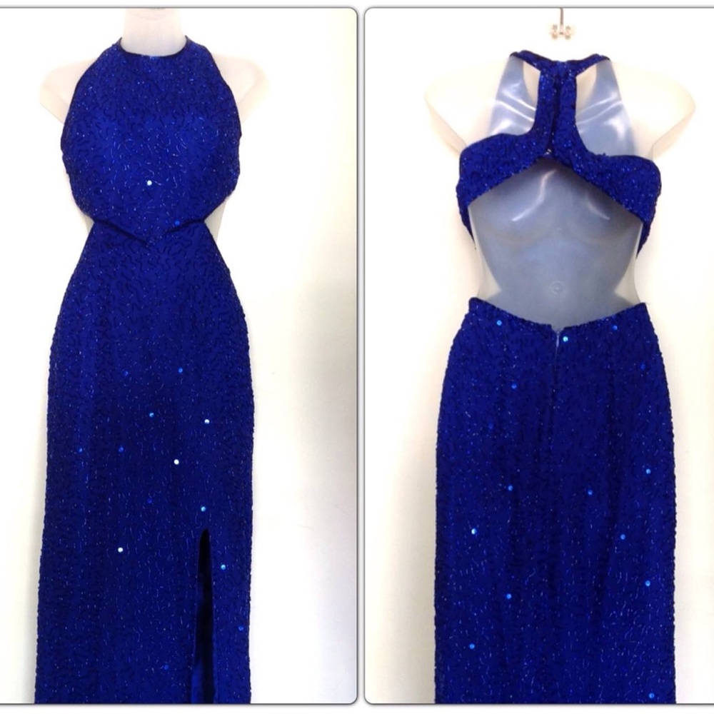 Beaded Blue Gown